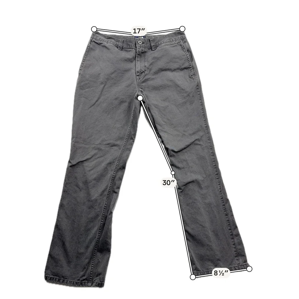 The North Face Pants Chino Straight Leg Cotton Casual Gray Mens 34 Regular